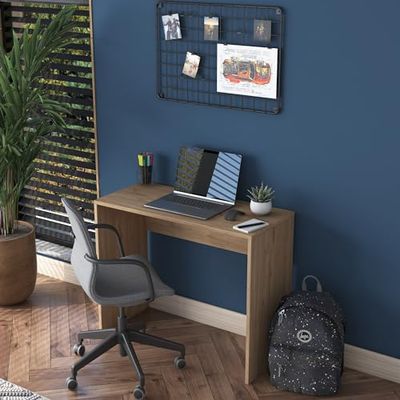 Elegant Walnoot Study Desk, 90 x 73 x 40 cm, 100% Melamine gecoat deeltjesbord, 18 mm dik, perfect voor thuiskantoor en studeerruimtes