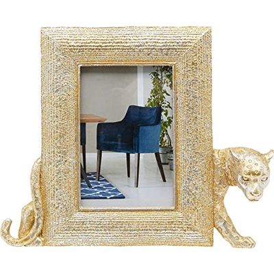 KARE Design Picture Frame Leopard, Gold, Elegant, Decorative Home Accessories, Gift Idea, Room Decor for Home Office, Living Room, Bedroom, Hallway, Kitchen, 23 x 28 x 5 cm (H/W/D)