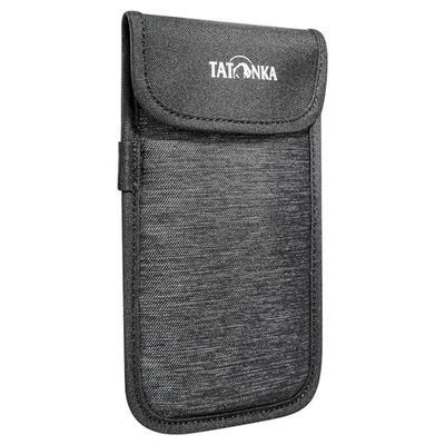 Hoes voor mobiele telefoon Tatonka Smartphone Case XXL (16,5x8,5cm) - Rondom gevoerde beschermhoes voor mobiele telefoon met klittenbandsluiting - Binnenafmetingen: 16,5 x 8,5 cm (off-black)