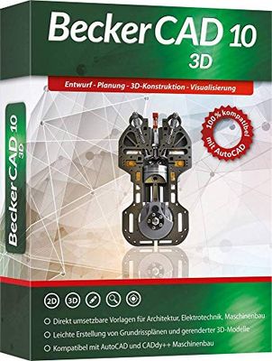 Markt & Technik 8498 Becker 10 3D versione completa, 1 licenza software Windows CAD
