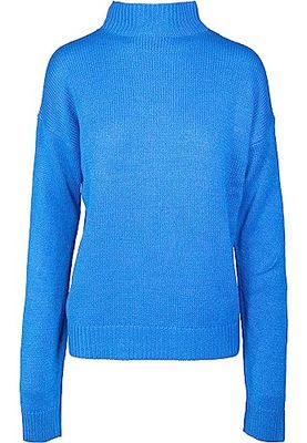 Urban Classics Women's Tb2358-ladies Oversize Turtleneck Sweater Sweatshirt, Blue (Bright Blue 01434), XL