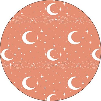 Bonateks, Round Digital Printed Mouse Pad, Non-Slip Base, for Office and Home, Diameter:22cm