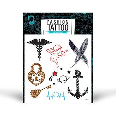 Artikel Flash Tattoo, Tatuajes Temporales Para Hombres Y Mujeres, Tatuajes Falsos Para Niños, Fáciles De Usar Y Quitar (15 X 16 Cm), Diseñados Y Fabricados En Turquía