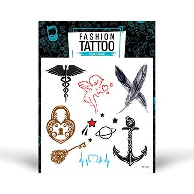 Flash-Tatoeage, Tijdelijke Tatoeages Voor Mannen En Vrouwen, Nep-Tatoeages Voor Kinderen, Gemakkelijk Te Gebruiken En Te Verwijderen (15X16 Cm) - Ontworpen En Vervaardigd İn Turkije