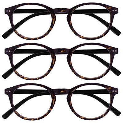 Opulize Zen Pack 3 óculos de distância curto de vista miopia pequeno escuro castanho homens mulheres mm24-2 -1,00 3 unidades 88 g