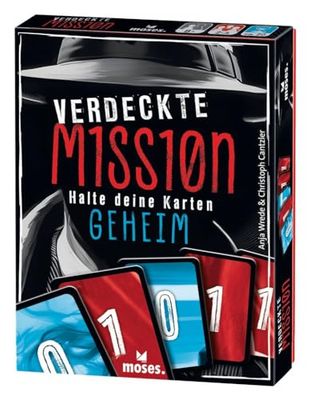 moses. Concealed Mission, Exciting Card Game for Fun Game Evenings, Tactical Game with Agent Feeling for the Whole Family, Board Game from 8 Years for 2-4 Players