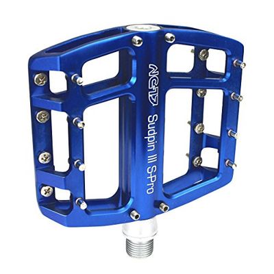 NC-17 Pedalen Sudpin III S-PRO CNC-Pedale Piatto, Colore Donna, Blu (Blau), 0