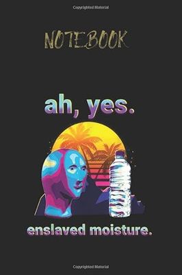 Notebook: Ah Yes Enslaved Moisture Dank Meme Retro 80S Vaporwave Funny Beauty Contestant Gift Notebook for Teens Kids Students Girls & Boy Writing Notes College Ruled 120 page Lined Journal 6 x 9 in