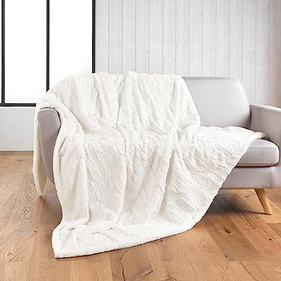 Douceur d'Intérieur, Pläd (125 x 150 cm) foxy naturlig, päls/sherpa-imitation
