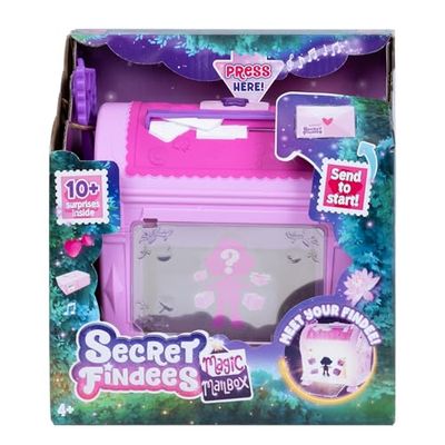 SECRET FINDEES - Roxee o Audree - Buzón Mágico Rosa - Mini Muñeca para Niños a Partir de 4 Años - 1 Mini Muñeca Articulada de 5cm + 6 Accesorios para Descubrir - Pilas Incluidas - Modelo Aleatorio