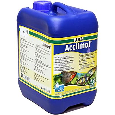 JBL Acclimol 2005600 preparat do uzdatniania wody do akwariów słodkowodnych do nowego przyzwyczajenia ryb, 5 l