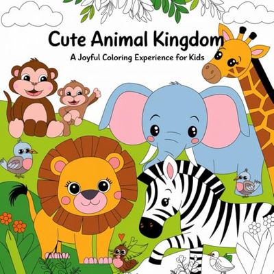 Cute Animal Kingdom: A Joyful Coloring Experience for Kids