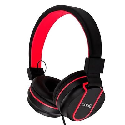 Cool Toronto Jack 3.5mm Headphones with Micro Black-Red