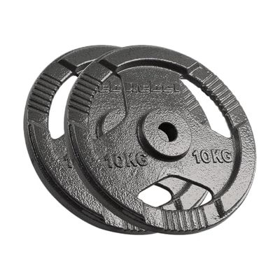 Juego de carga de hierro fundido Rebel 2 x 10 kg agujero 31 mm plato con asas RBA-2135