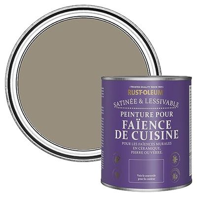 Rust-Oleum Peinture Brune Résistante à l'eau pour Faïence de Cuisine, Finition Satinée - Cacao 750ml