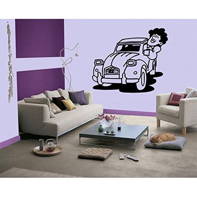 Tatoutex Stickers Citroã«N 2 CV - Bleu Clair, L 108cm x H 90cm