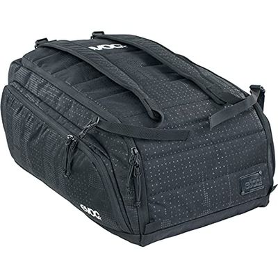 evoc GEAR BAG 55 gear bag (borsa per bici con funzione di zaino, materiale esterno particolarmente robusto, spallacci staccabili, resistente allo sporco e all'acqua), Nero