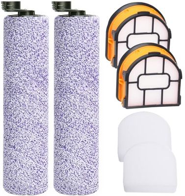 Brush Roller and Filter Replacement for Shark WDB1F2 HydroVac AW201 AW302 WD201 WD100 WD200 WD101 WD200C WD201C WD101C HydroVac Vacuum Cordless Wet Dry Vacuum Cleaner
