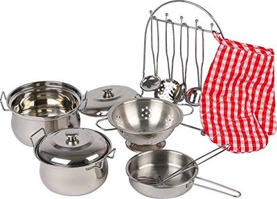 Legler Gustav - Bateria de cozinha e acessórios de brinquedo (a partir de 3 anos), cor / modelo sortido