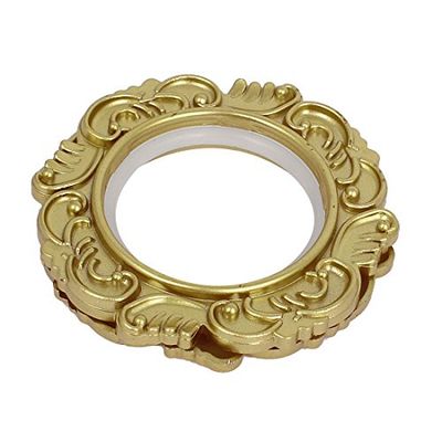 Sourcing Map a15051500ux0467 Gold Tone Flower Pattern Vintage Style Roman Blind Window Curtain Ring