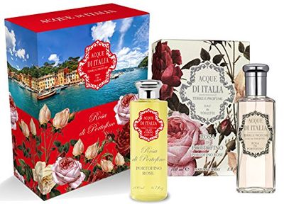HANORAH Acque D'Italia cadeau eau parfumée 100 ml + huile corps rose Parfum homme