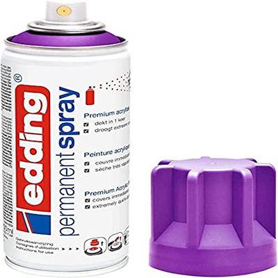 edding 5200 spray permanent - jus de baies mat - 200 ml - peinture acrylique pour peindre ou décorer verre, métal, bois, céramique, plastique, toile - peinture acrylique en aérosol
