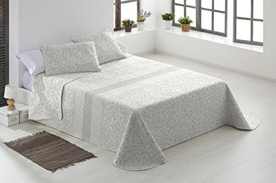 Todomueble Paduana Bohemia Set di – Coperta Trapuntata con Piano e 2 federe Cuscino 180 Grigio