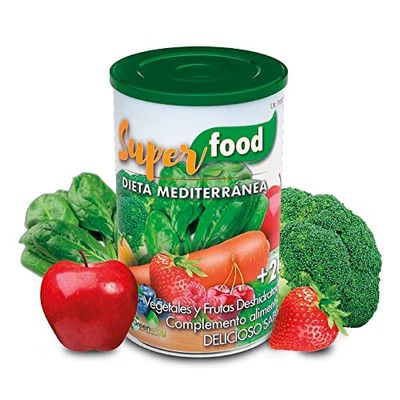 GUSTOPHARMA Superfood Régime méditerranéen, tous les fruits et légumes dont vous avez besoin en 1 cuillère à soupe / + de 20 micromultinutriments