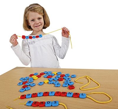 Educational Advantage EA-6-2 Lacing Letter Bead, 66 Bead