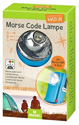 moses. Expedition 9840 Morse Code 9840, zaklamp voor kinderen, zaklamp met Morse-ABC & Quiz, outdoorlamp met 3 kleurmodi, ideaal voor uitstapjes, wandelen, vissen, kamperen en in noodgevallen, blauw