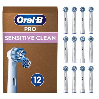 Oral-B Testine Di Ricambio x Spazzolino Elettrico Pro Sensitive Clean, 12 Testine, Confezione Adatta Alla Buca Delle Lettere