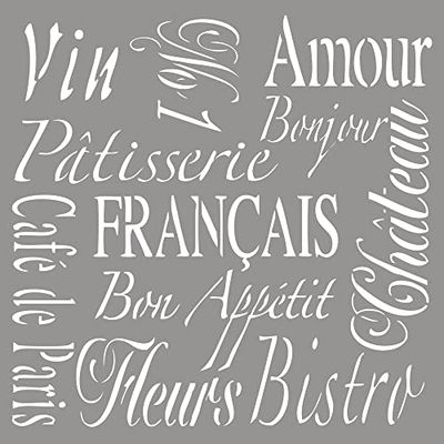 Rayher Craft Stencil French Living 30,5x30,5cm, SB-Btl 1stk.