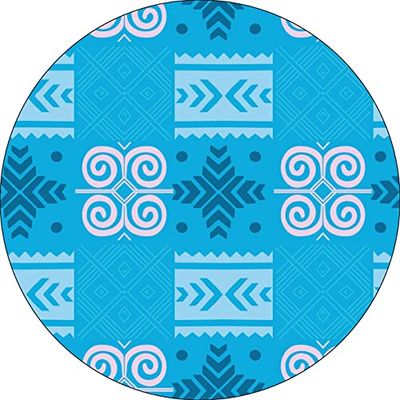 Bonateks, Ronde digitaal bedrukte muismat, antislip onderkant, voor kantoor en thuis, diameter: 22 cm