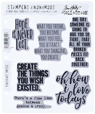 Stampers Anonymous Sellos de Tim Holtz Sellos 17,78 cm X 21,59 cm REFLEXIONES