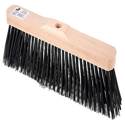 La Briantina Balai d'extérieur Professionnel en Bois Arizona, Fixation du Manche avec Filetage Universel, sèche de 33 cm