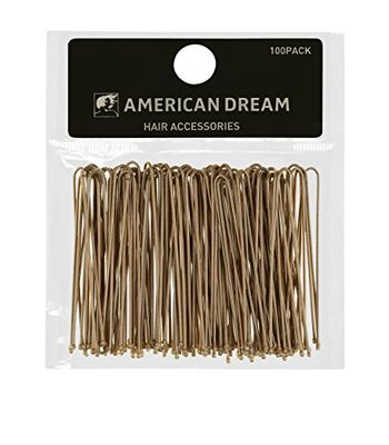 forcine dritte per capelli American Dream, biondo, 6,35 cm –Confezione da 100