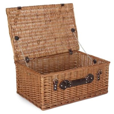 Red Hamper 56cm Double Steamed Picnic Wicker Basket