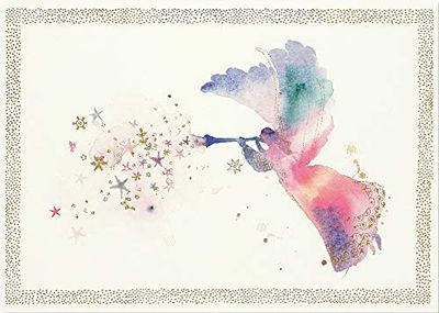 Watercolour Angel Deluxe Boxed Holiday Cards (Christmas Cards, Greeting Cards), Gold