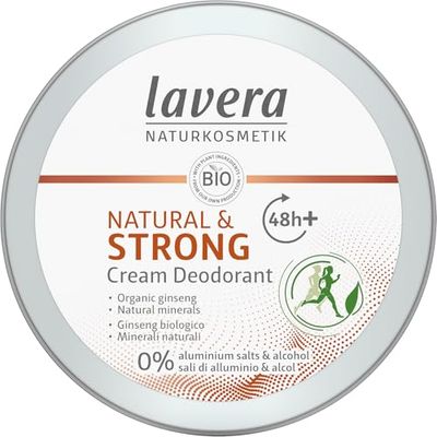lavera, Déodorant crème naturelle forte végétalienne - Cosmétique naturel au ginseng bio - Minéraux naturels sans aluminium - 48 heures - Déodorant de protection - 50 ml - 1 pièce