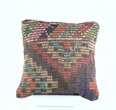 Kelim Cuscino 40x40 cm fatto a mano turco prodotto federe kilim dekorativo orientale etnici cuscino A502