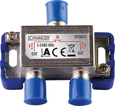 Schwaiger VTF8842241 haut de gamme 2x Distributeur pour les systèmes de télévision par câble et CATV (110 dB)