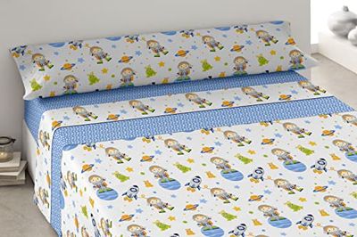 Quino Degrees Home - Astronaut - kinderbeddengoedset 90 x 190 cm, beddengoed 50% katoen, 50% polyester, 3 stuks