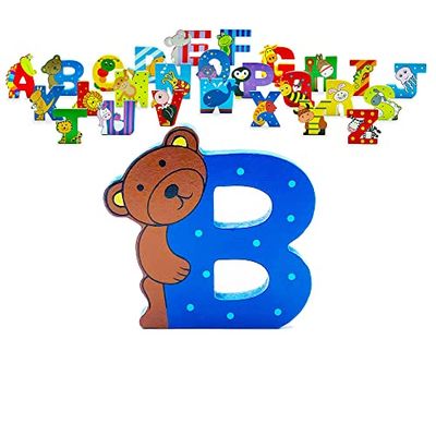 Wooden Letters by Orange Tree Toys, Letter B for Bear - Alphabet Animal Letters for Personalised Baby Name, Toy Box, Door, Wall Decorations - Animals Nursery Decor, Boys Girls Bedroom Accessories