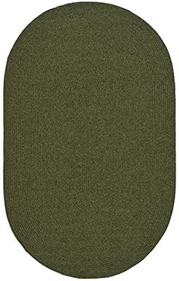 Safavieh flätad kollektion BRD315A handvävd grön yta matta samtida 5' x 8' Oval gRÖN