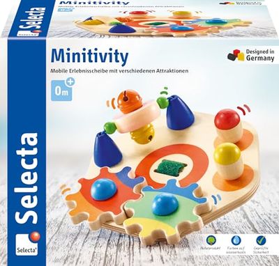 Selecta 62036 Minitivity - Juguete de motricidad (1 año a 3 años, Madera, 14 cm)
