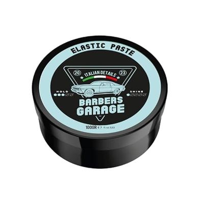 Barbers Garage Pâte capillaire élastique (100 g) – Détails italiens – Épaissir et structurer les cheveux, faible brillance, finition mate, tenue forte