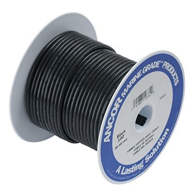 Ancor 639 – 180003 kabel klasy morskiej, kolor czarny, 0,823 mm2, 10,7 m