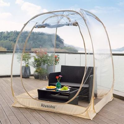 Alvantor Tente Pop-up à Bulles – Tente Igloo instantanée de 1,8 x 1,8 m – Maison moustiquaire pour 2 à 3 Personnes pour terrasse – Grande capacité résistante aux intempéries – Tente de Camping avec