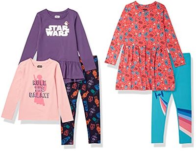 Amazon Essentials Disney | Marvel | Star Wars | Frozen | Princess Piezas para Combinar Niña, Pack de 5, Star Wars Rule The Galaxy (Gobernar La Galaxia), 5 años