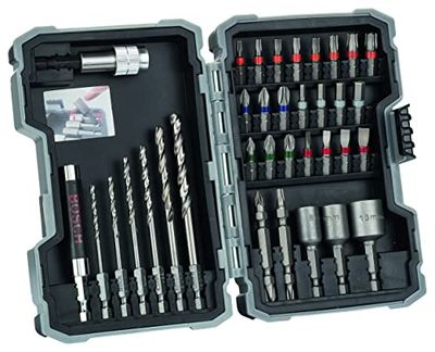 Bosch Conjunto profissional de 35 unidades, brocas e pontas de parafuso HSS-G Extra Hard (Cruceta, Pozidriv, Hex-, TH-, S-Bit, acessórios de perfuração rotativos e aparafusadores)